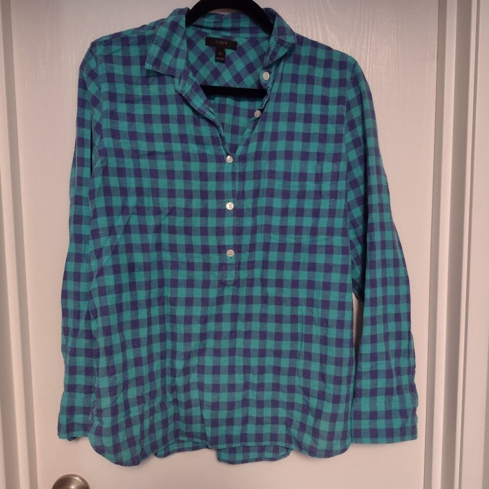 jcrew popover pocket button up shirt